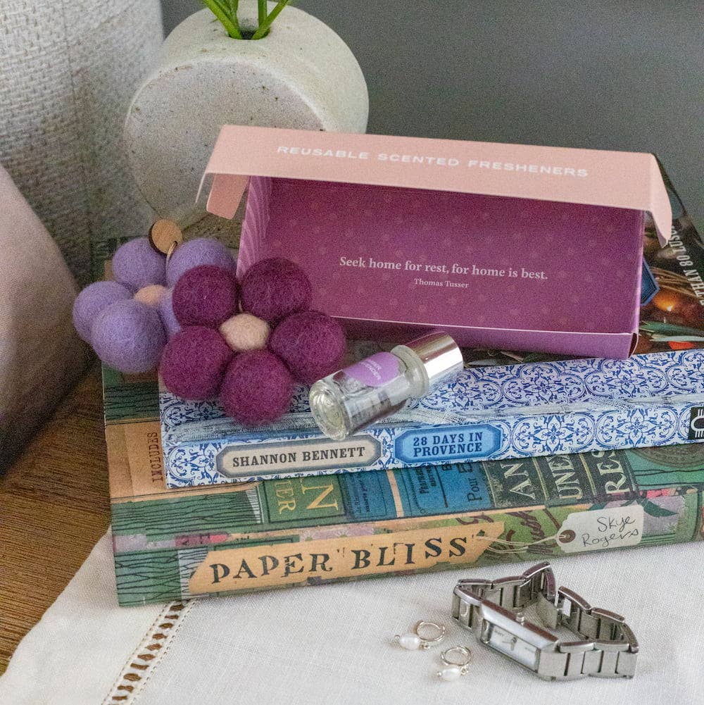 Amber & Lavender Felt Flower Fresheners by Home Dweller - Ivy & Wood