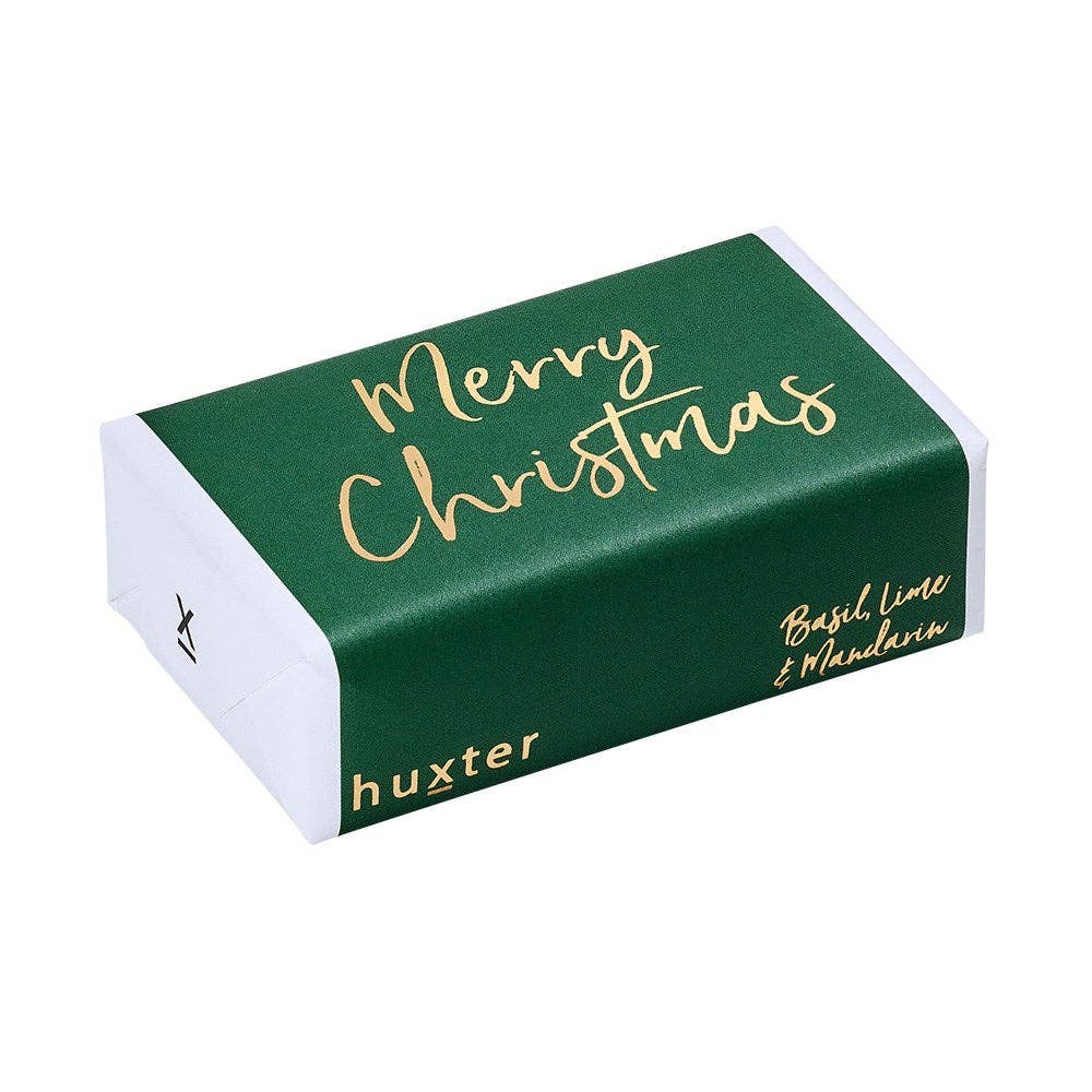 Merry Christmas Soap - Basil, Lime & Mandarin by Huxter