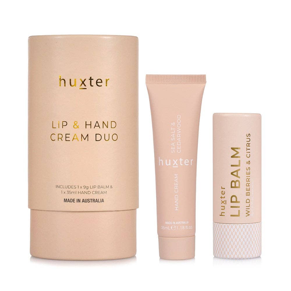 Lip & Hand Cream Duo - Sea Salt & Cedarwood by Huxter