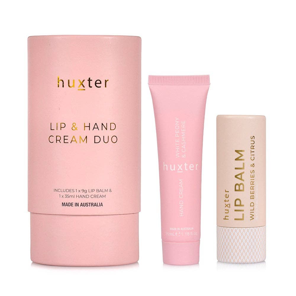 Lip & Hand Cream Duo - White Peony & Cashmere by Huxter