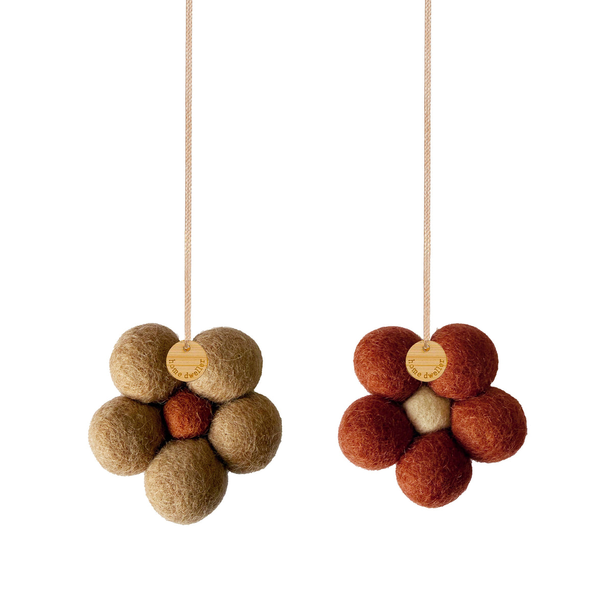Creamy Caramel Felt Flower Home/Car Air Fresheners by Home Dweller