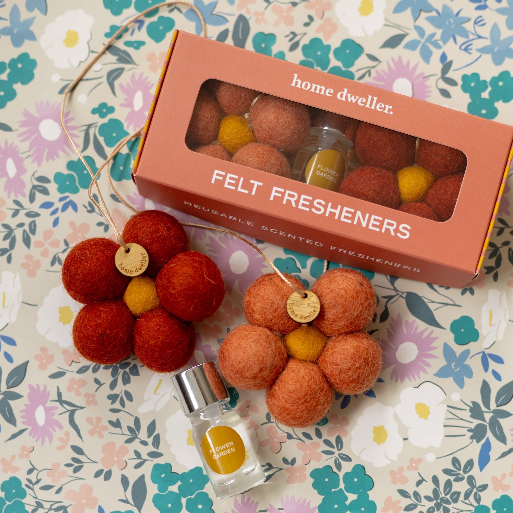 Flower Garden Felt Fresheners by Home Dweller - Ivy & Wood