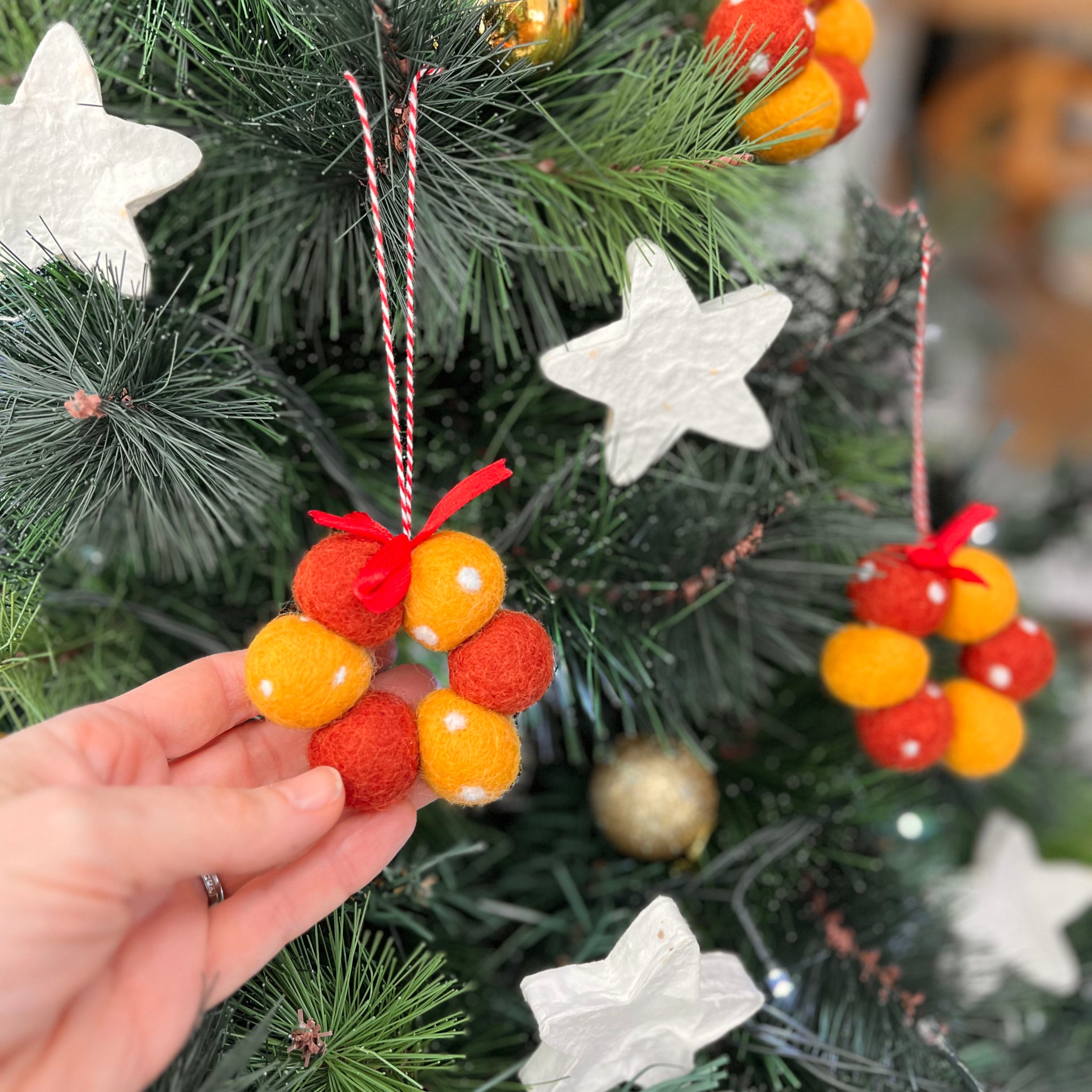Festive Felt Scented Ornaments (Polka Dot) by Home Dweller