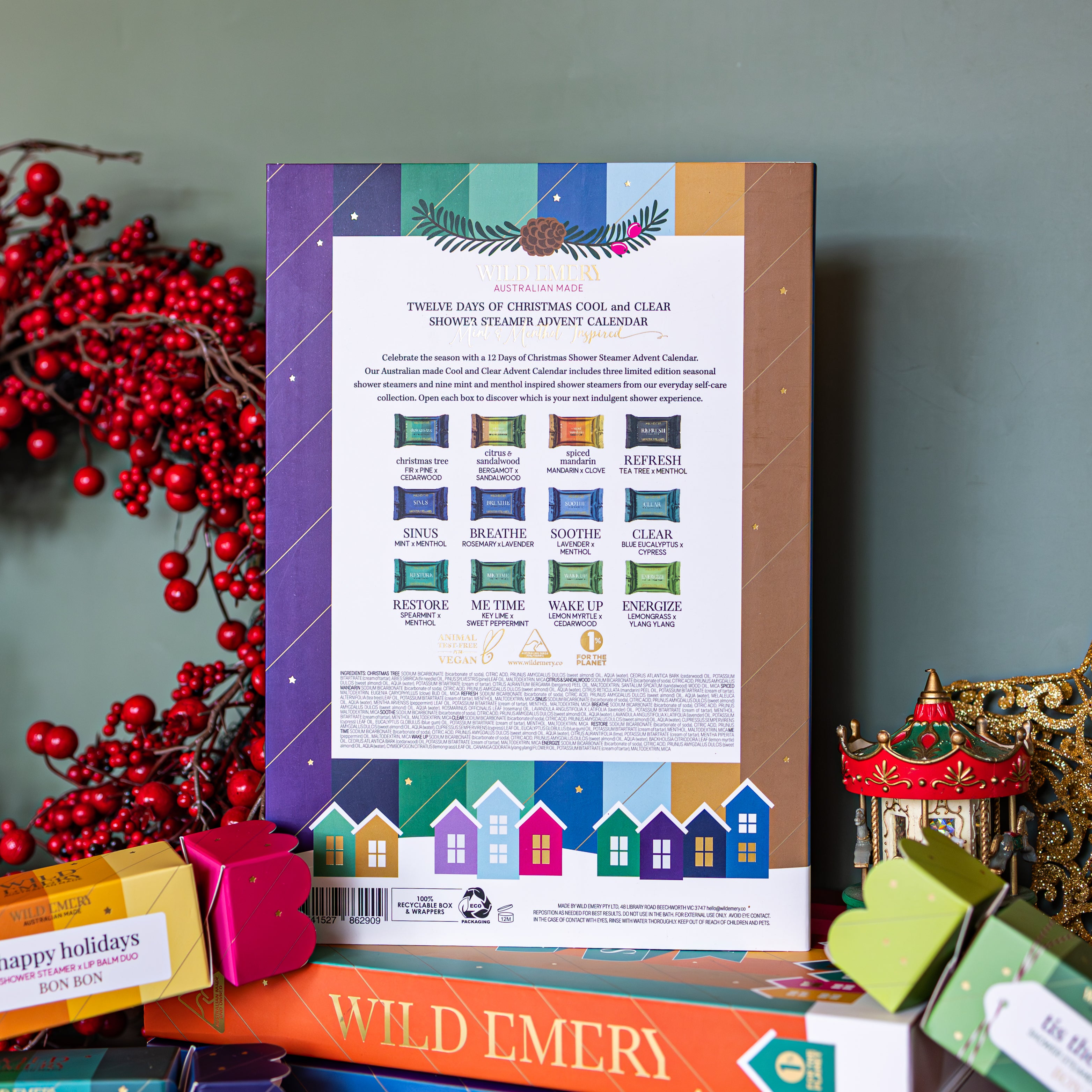 Shower Steamer Advent Calender (Cool & Clear) by Wild Emery