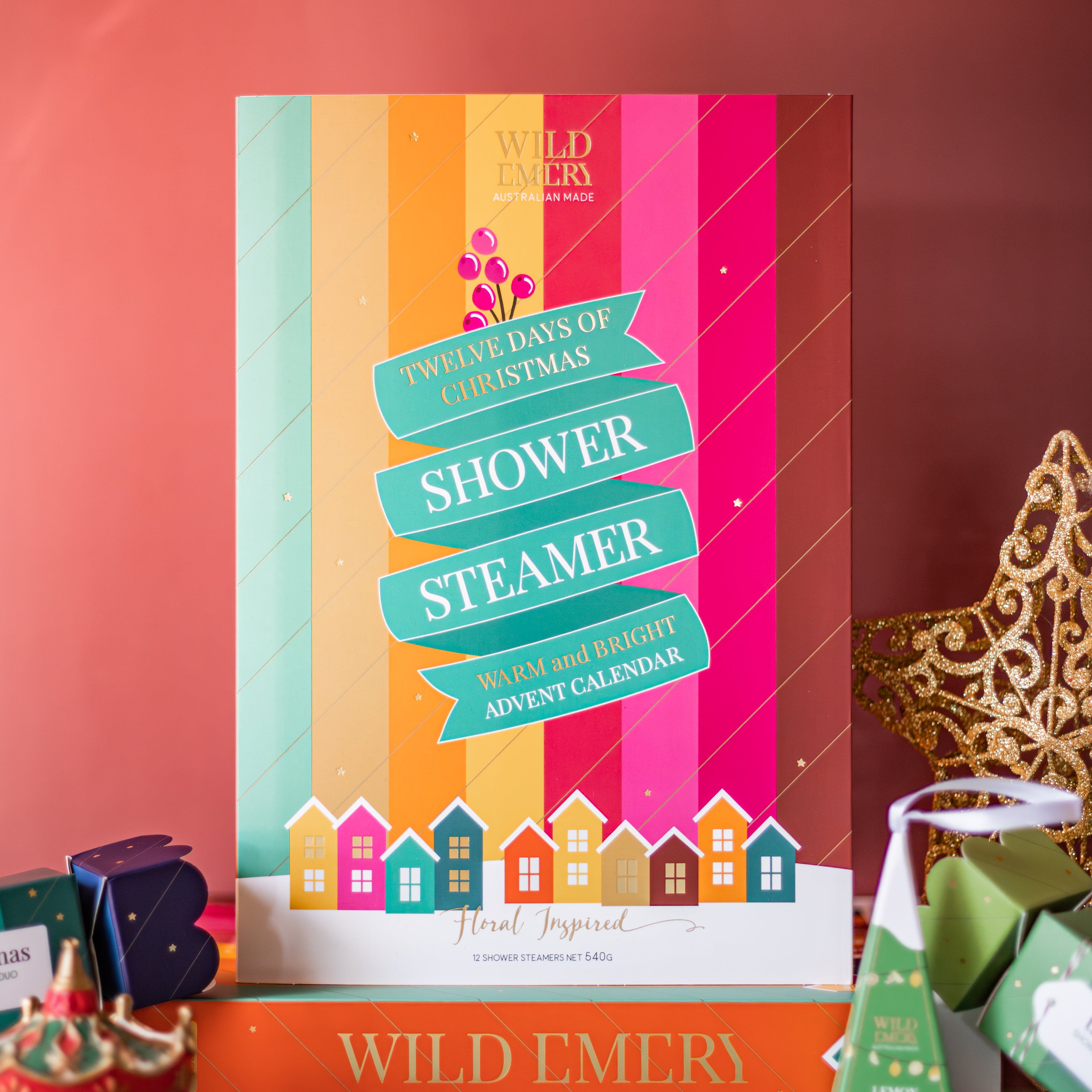 Shower Steamer Advent Calender (Warm & Bright) by Wild Emery
