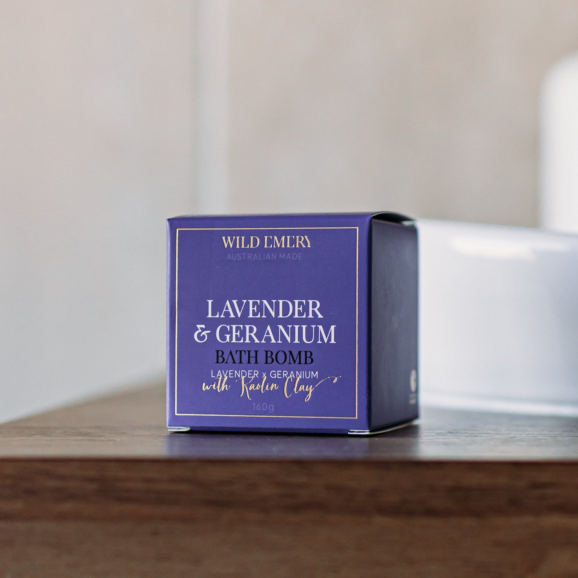 Lavender & Geranium Bath Bomb by Wild Emery