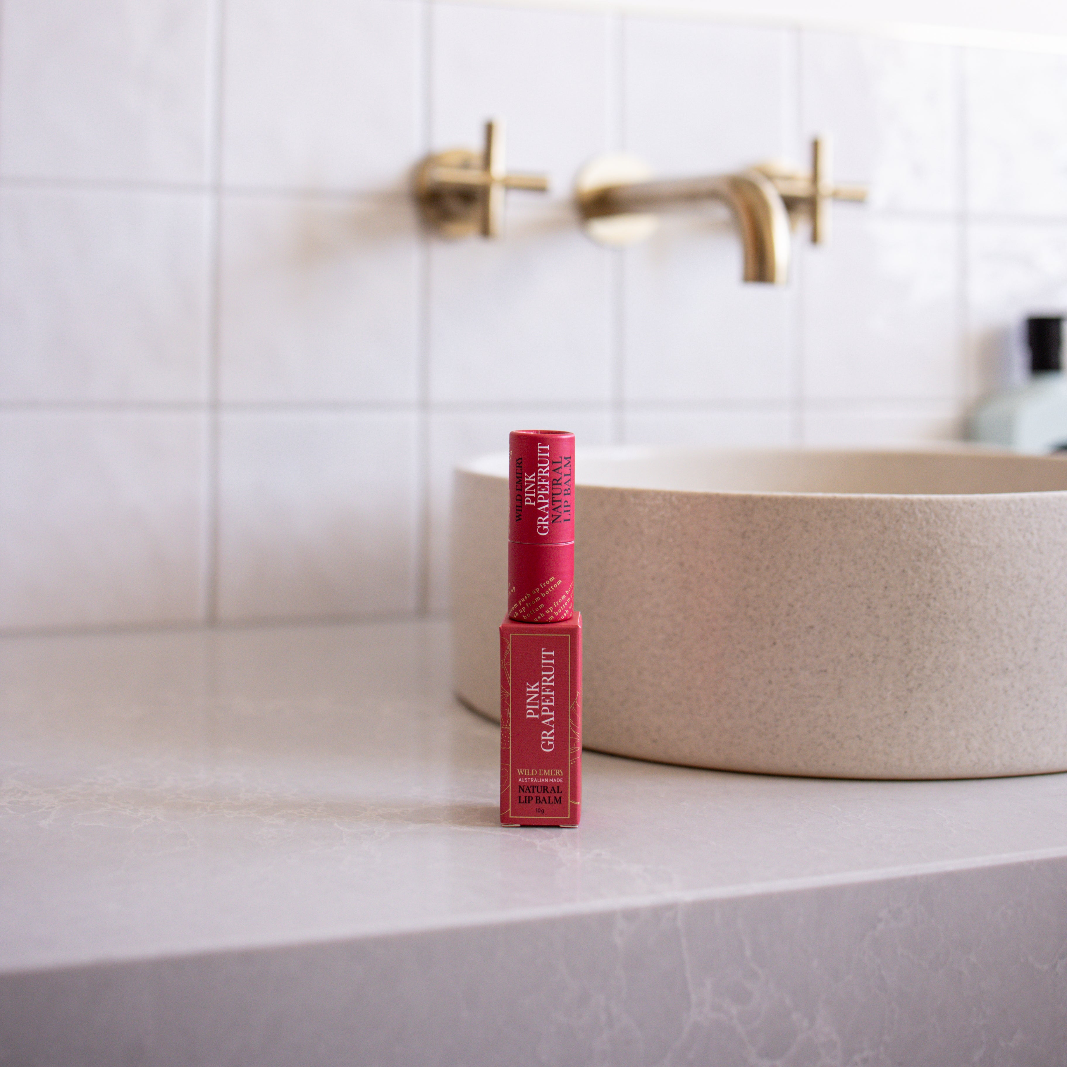 Pink Grapefruit Natural Lip Balm by Wild Emery
