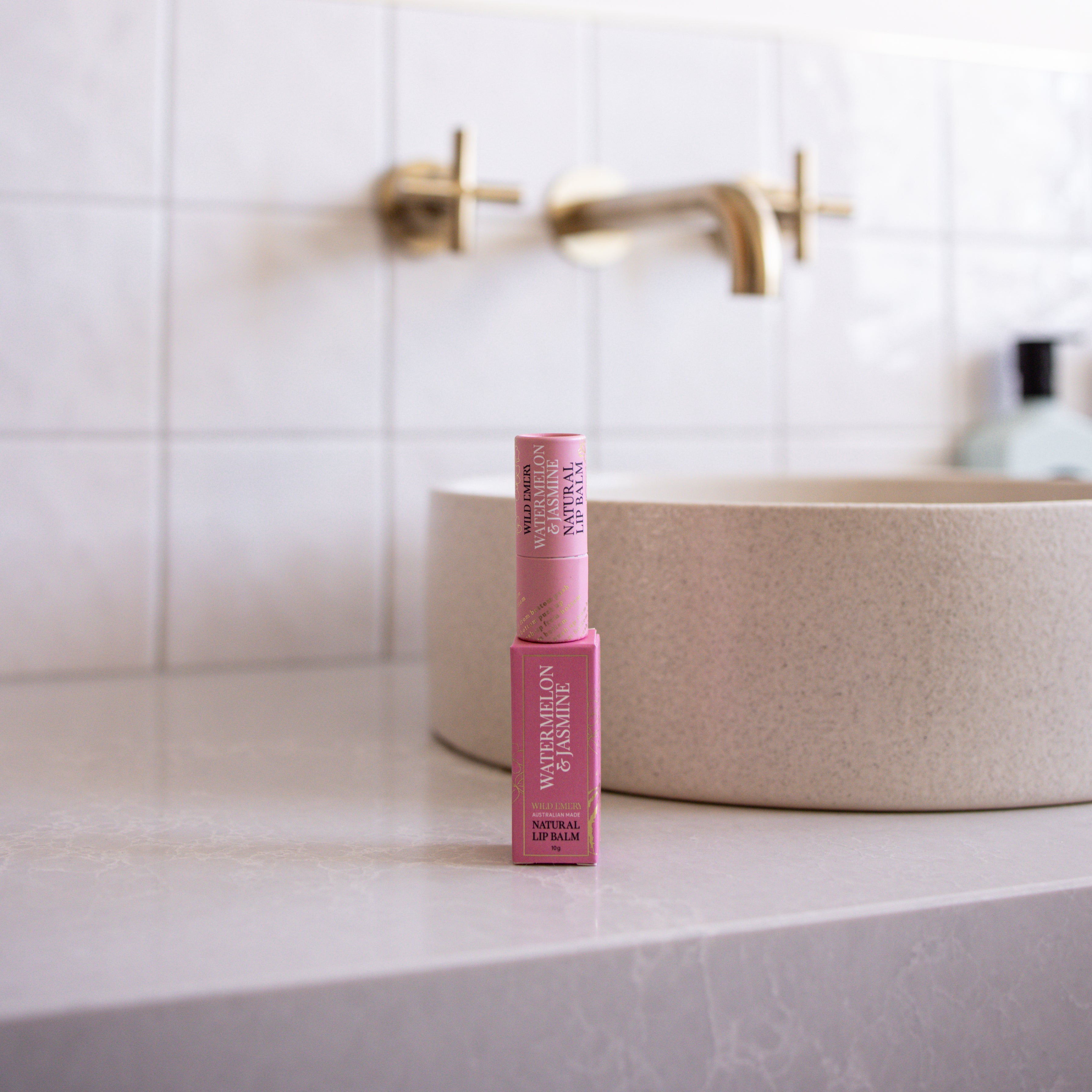 Watermelon & Jasmine Natural Lip Balm by Wild Emery