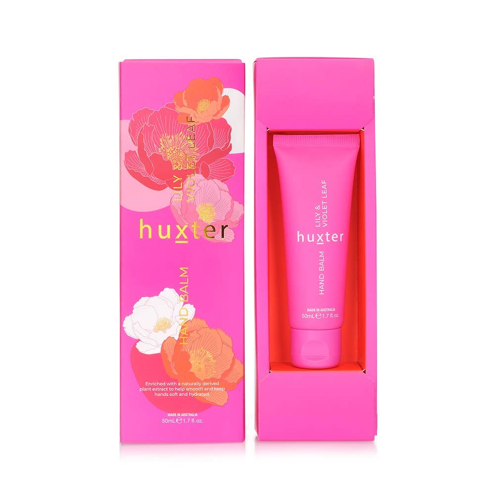 Hand Balm Gift Box - Lily & Violet Leaf 50ml by Huxter