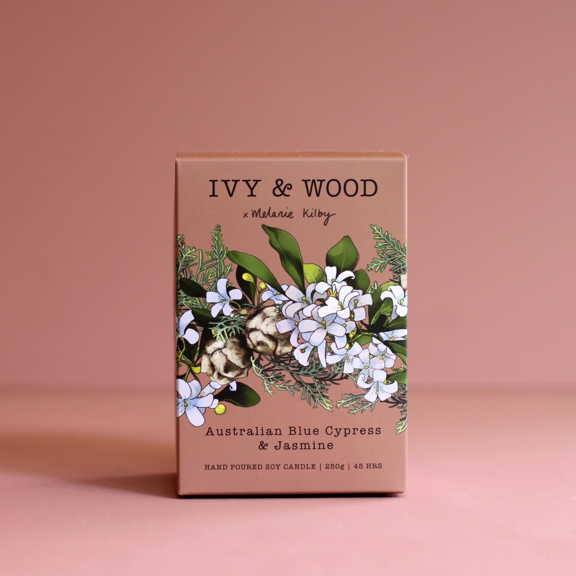 Australiana: Australian Blue Cypress & Jasmine Scented Candle - Ivy & Wood