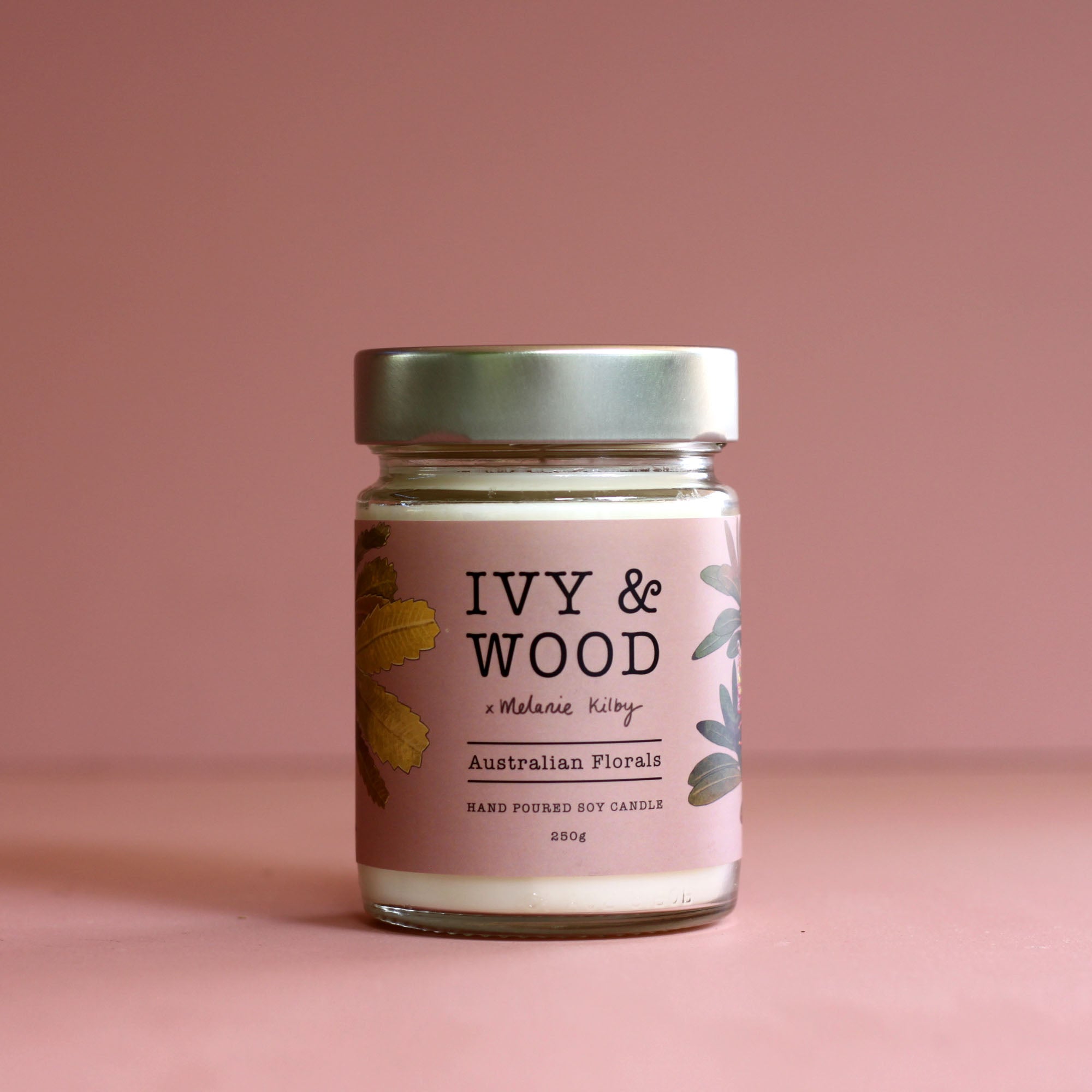 Australiana: Australian Florals Scented Candle - Ivy & Wood