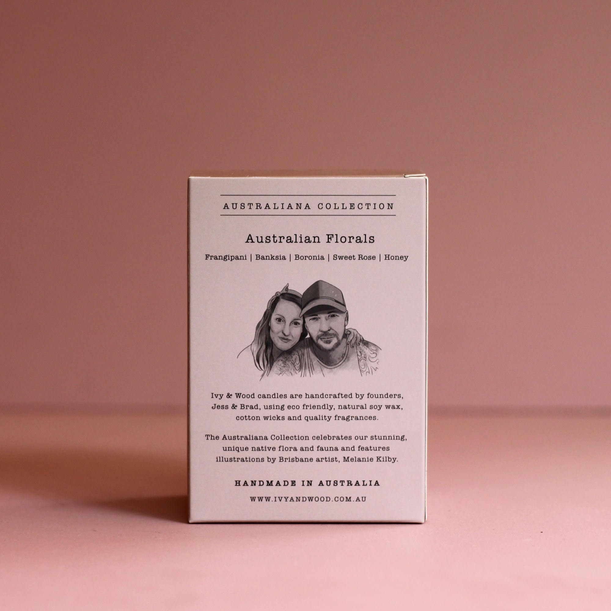 Australiana: Australian Florals Scented Candle - Ivy & Wood