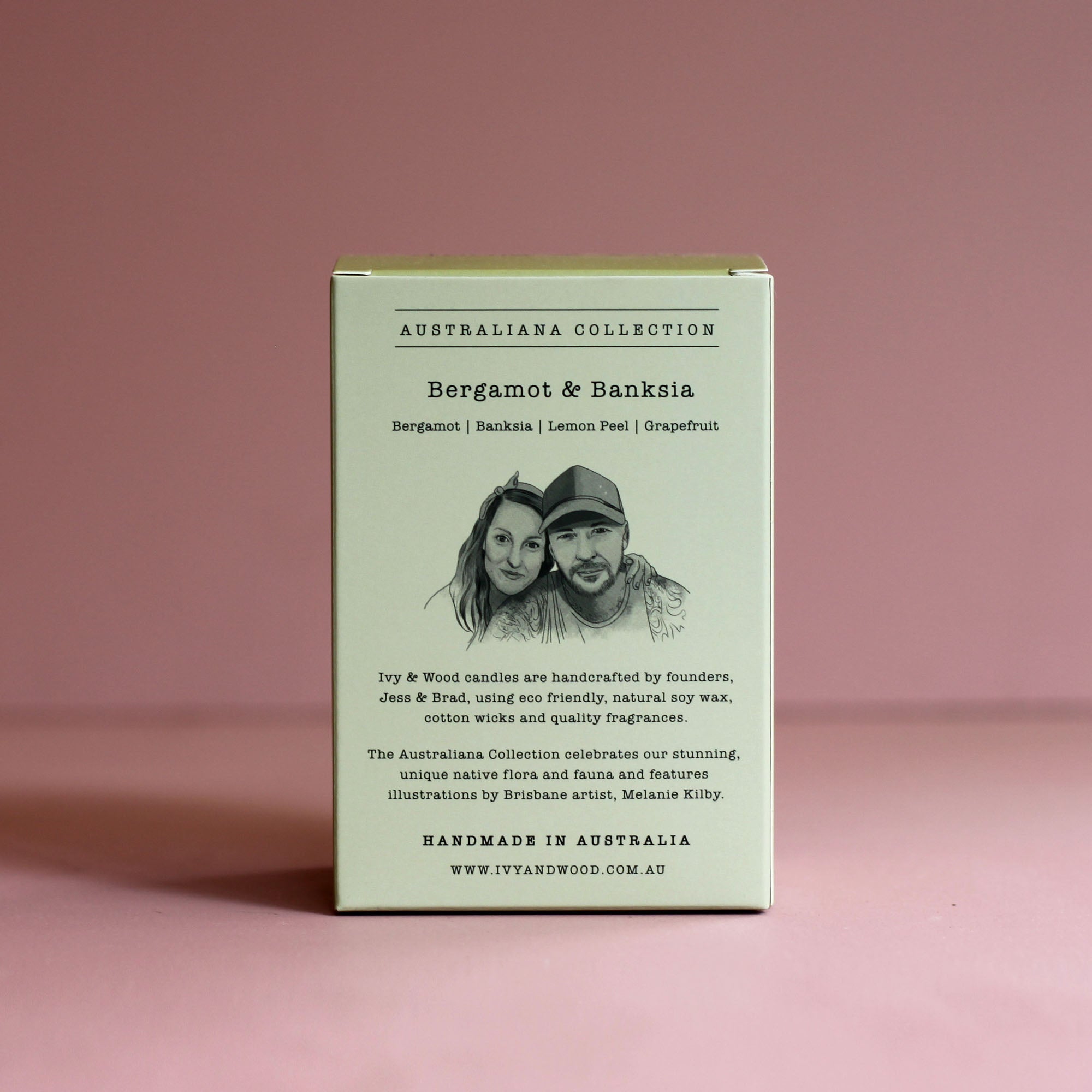 Australiana: Bergamot & Banksia Scented Candle - Ivy & Wood