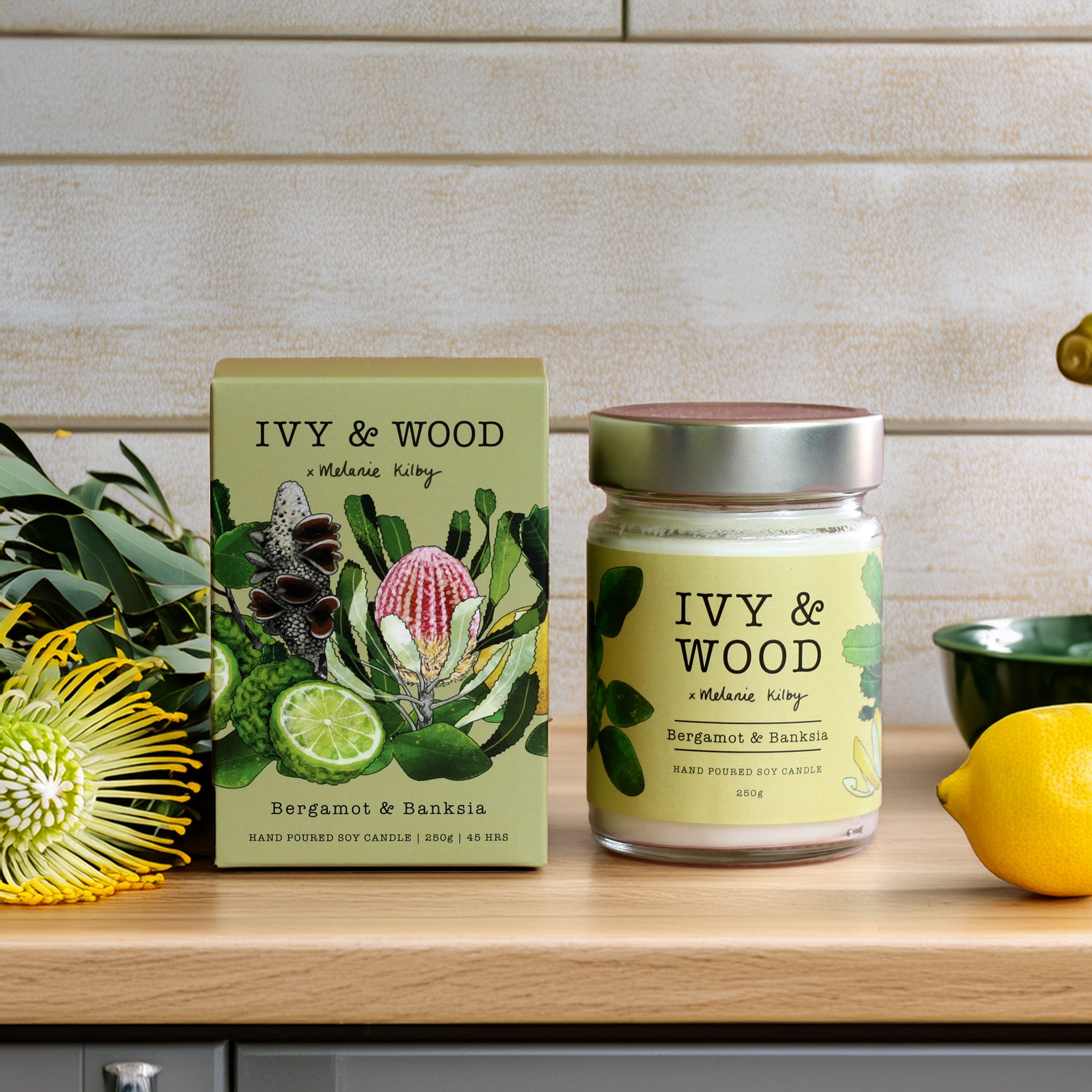 Australiana: Bergamot & Banksia Scented Candle - Ivy & Wood