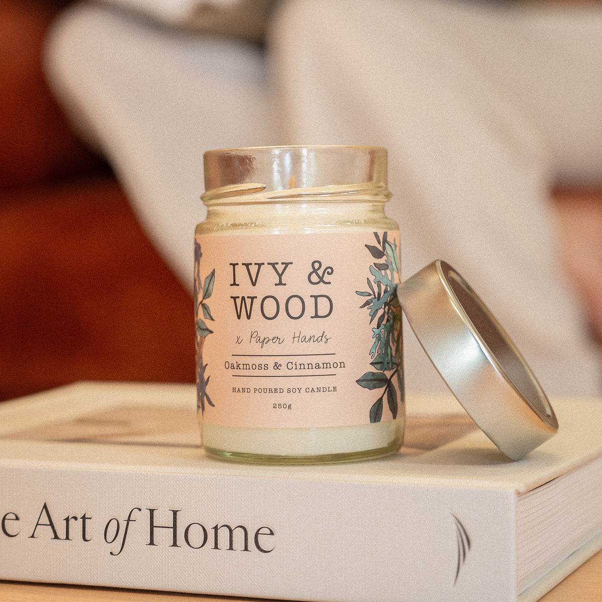 Oakmoss Cinnamon Botanical Soy Candle Ivy Wood Australia