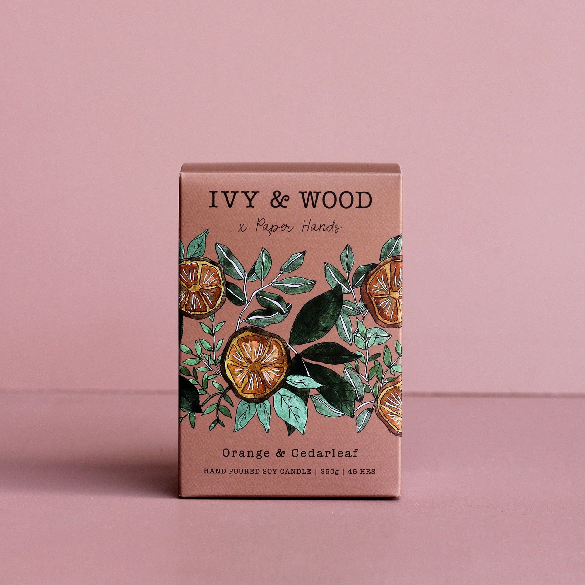 Botanical: Orange & Cedarleaf Scented Candle - Ivy & Wood