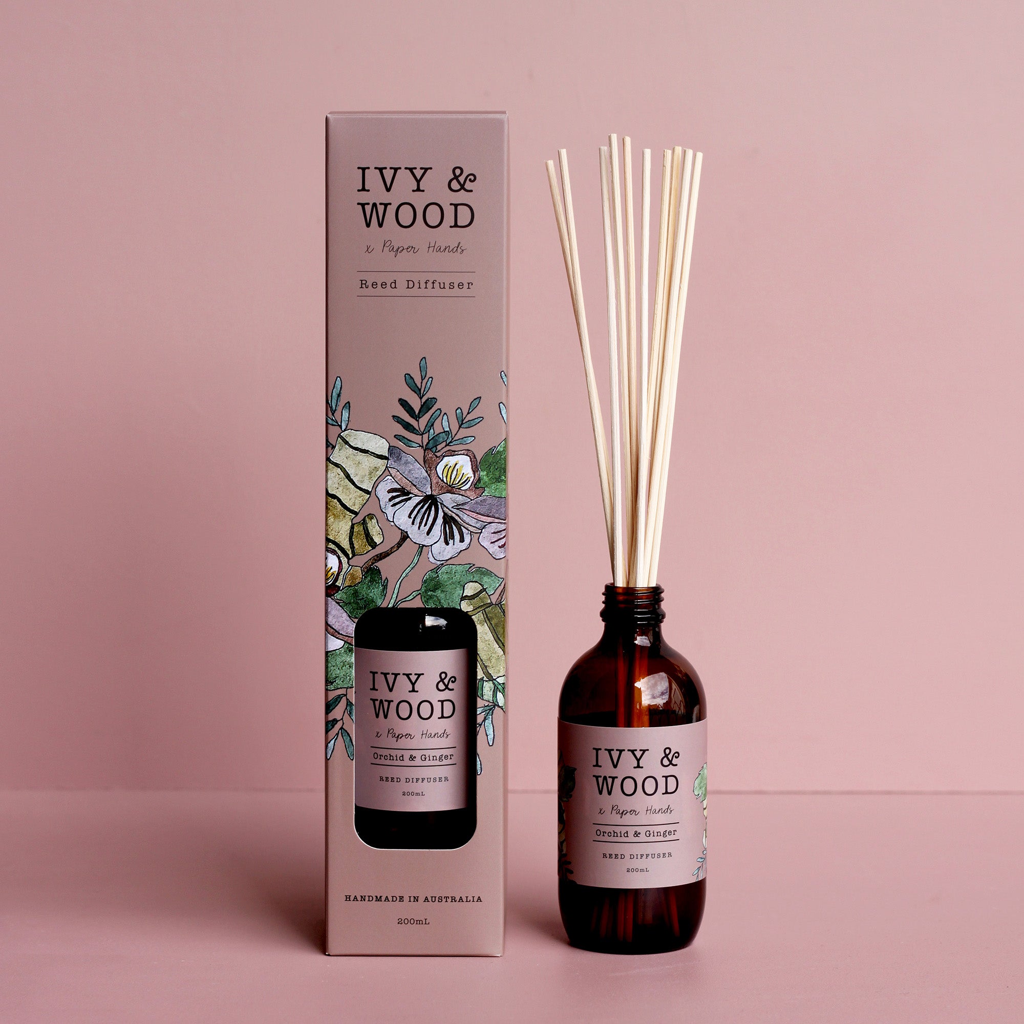 Botanical: Orchid & Ginger Reed Diffuser - Ivy & Wood