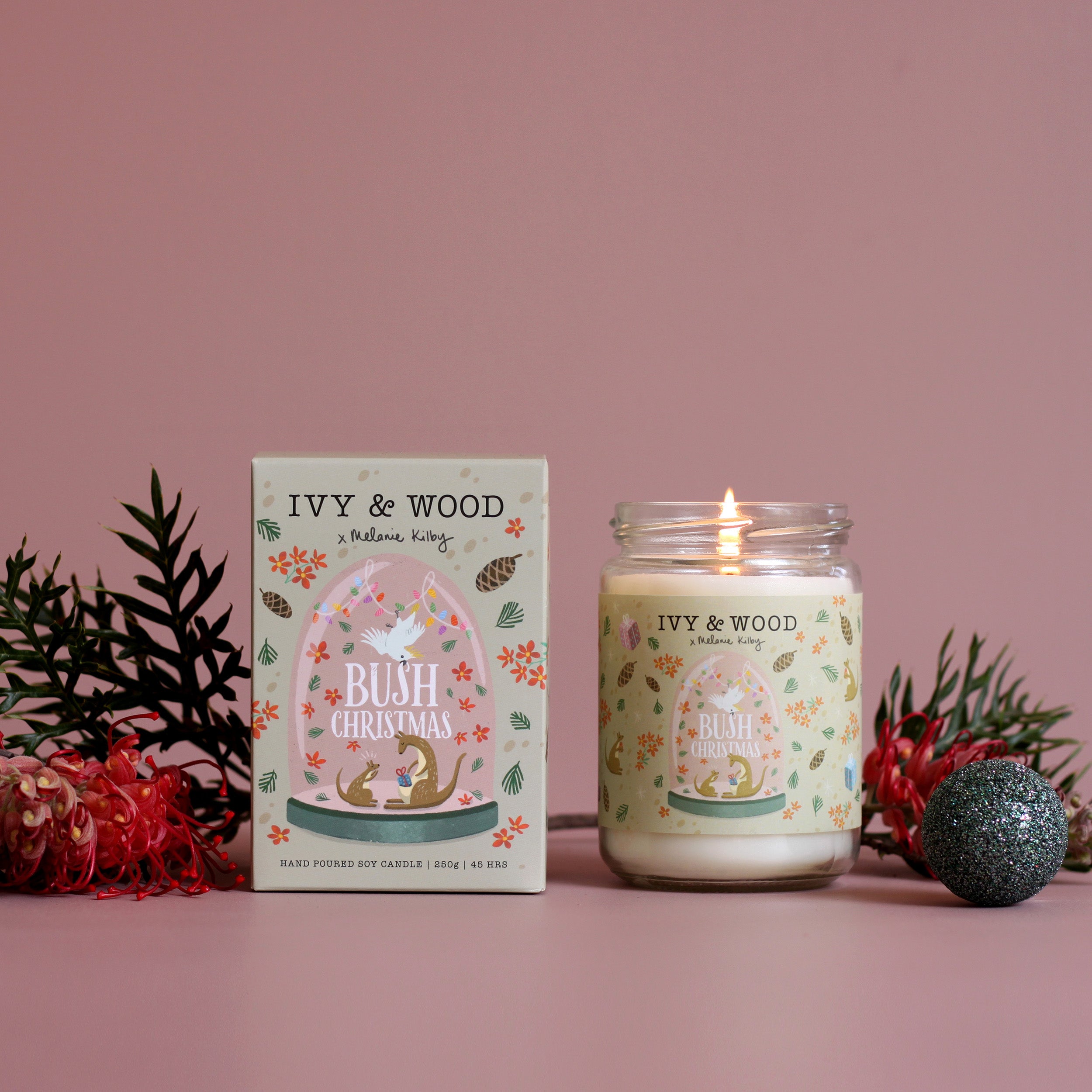 Bush Christmas Limited Edition Christmas Candle - Ivy & Wood
