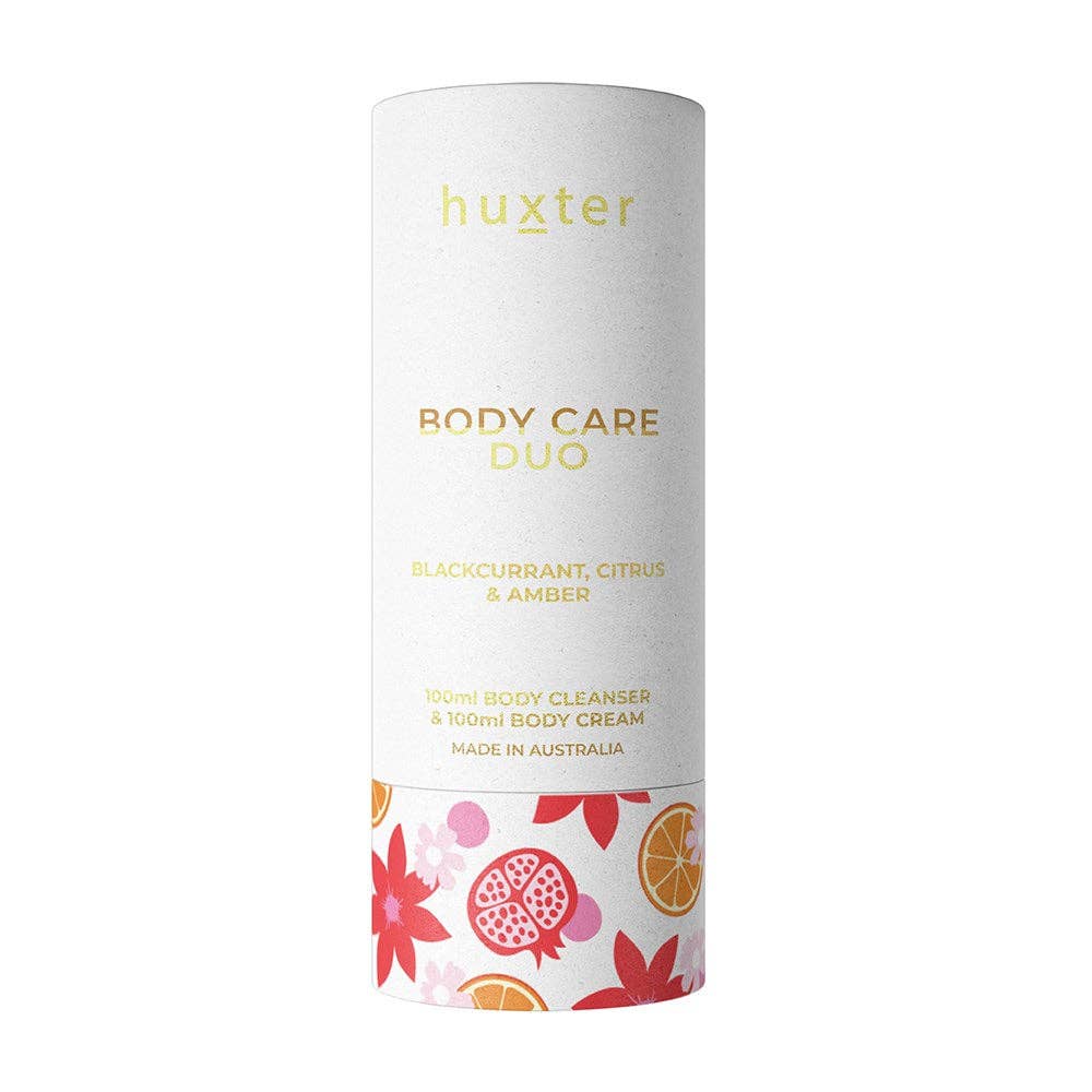 Body Care Duo 100ml – Blackcurrant, Citrus & Amber by Huxter