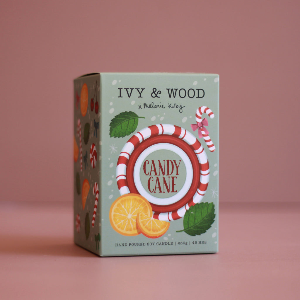 Candy Cane Limited Edition Christmas Candle - Ivy & Wood