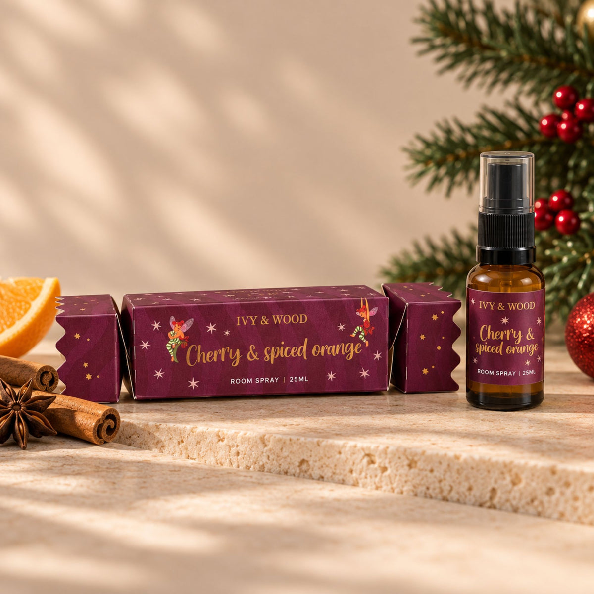 Cherry & Spiced Orange Christmas Room Spray Bon Bon
