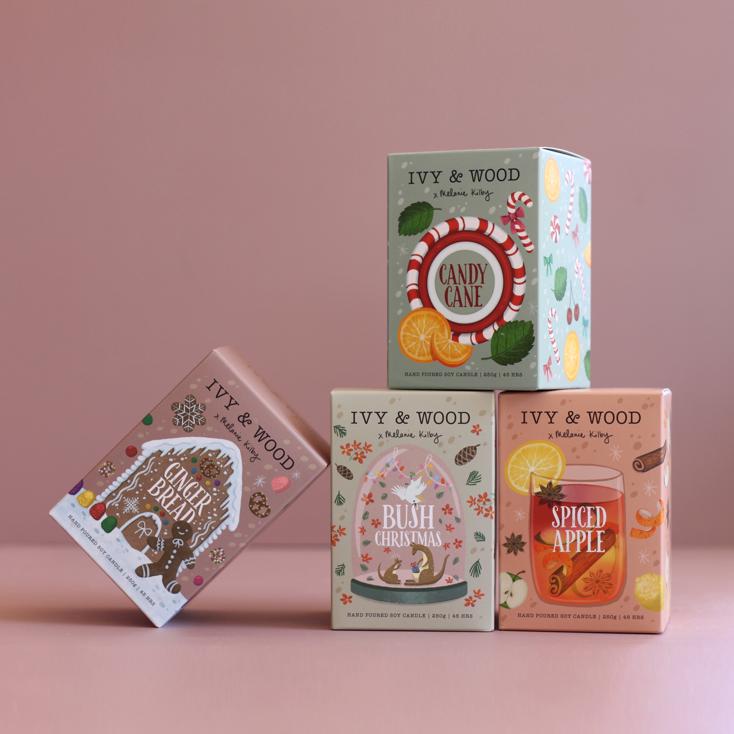 Candy Cane Limited Edition Christmas Candle - Ivy & Wood