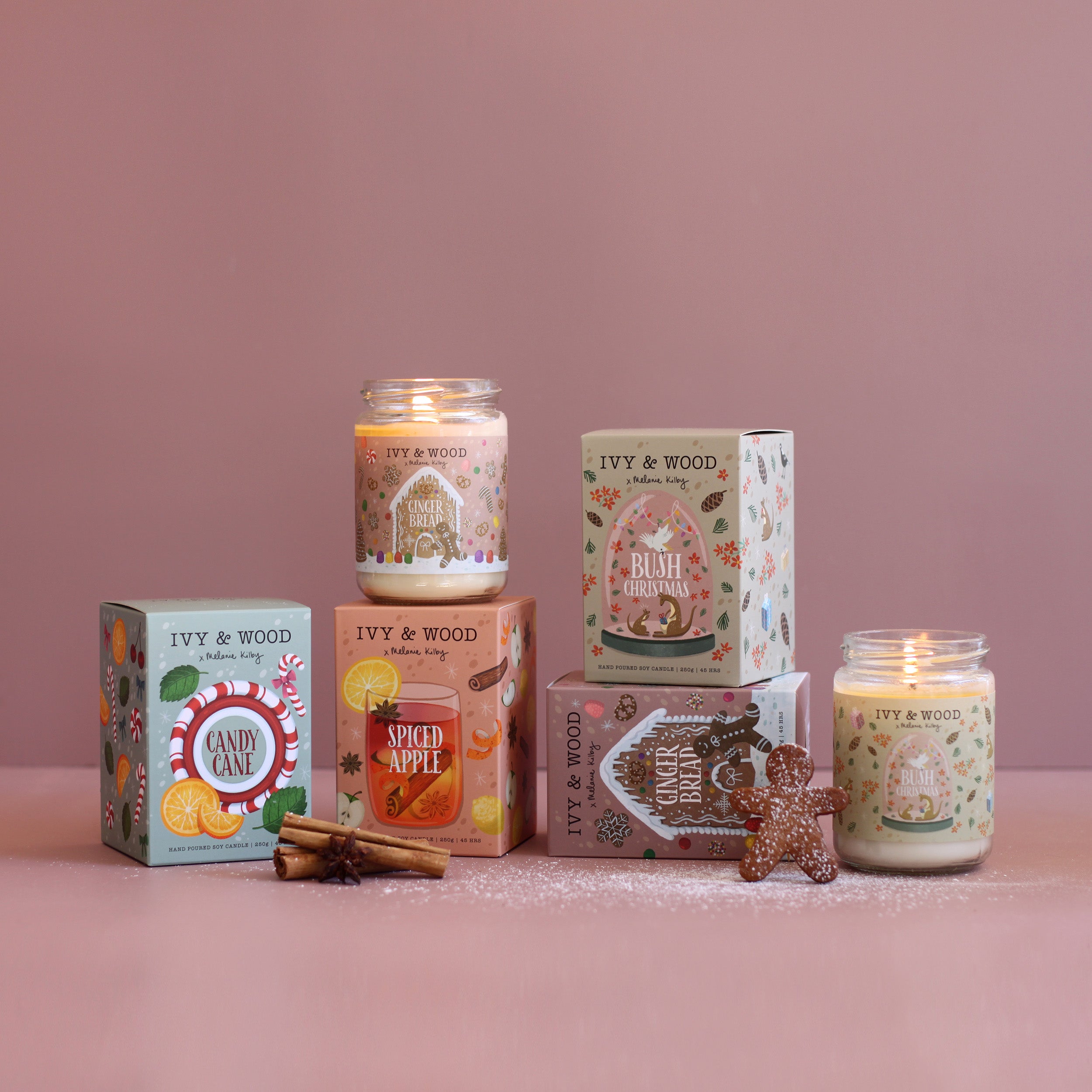 Candy Cane Limited Edition Christmas Candle - Ivy & Wood