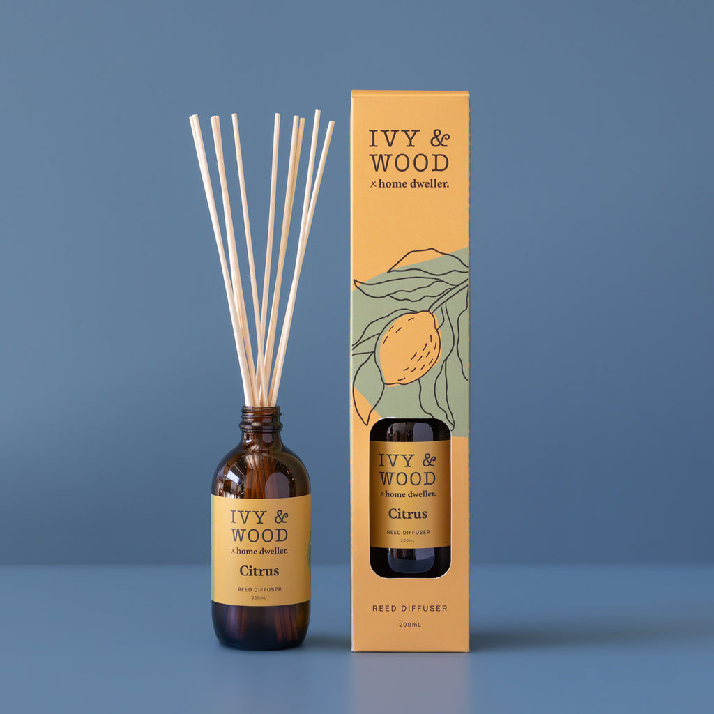 Homebody: Citron Reed Diffuser - Ivy & Wood