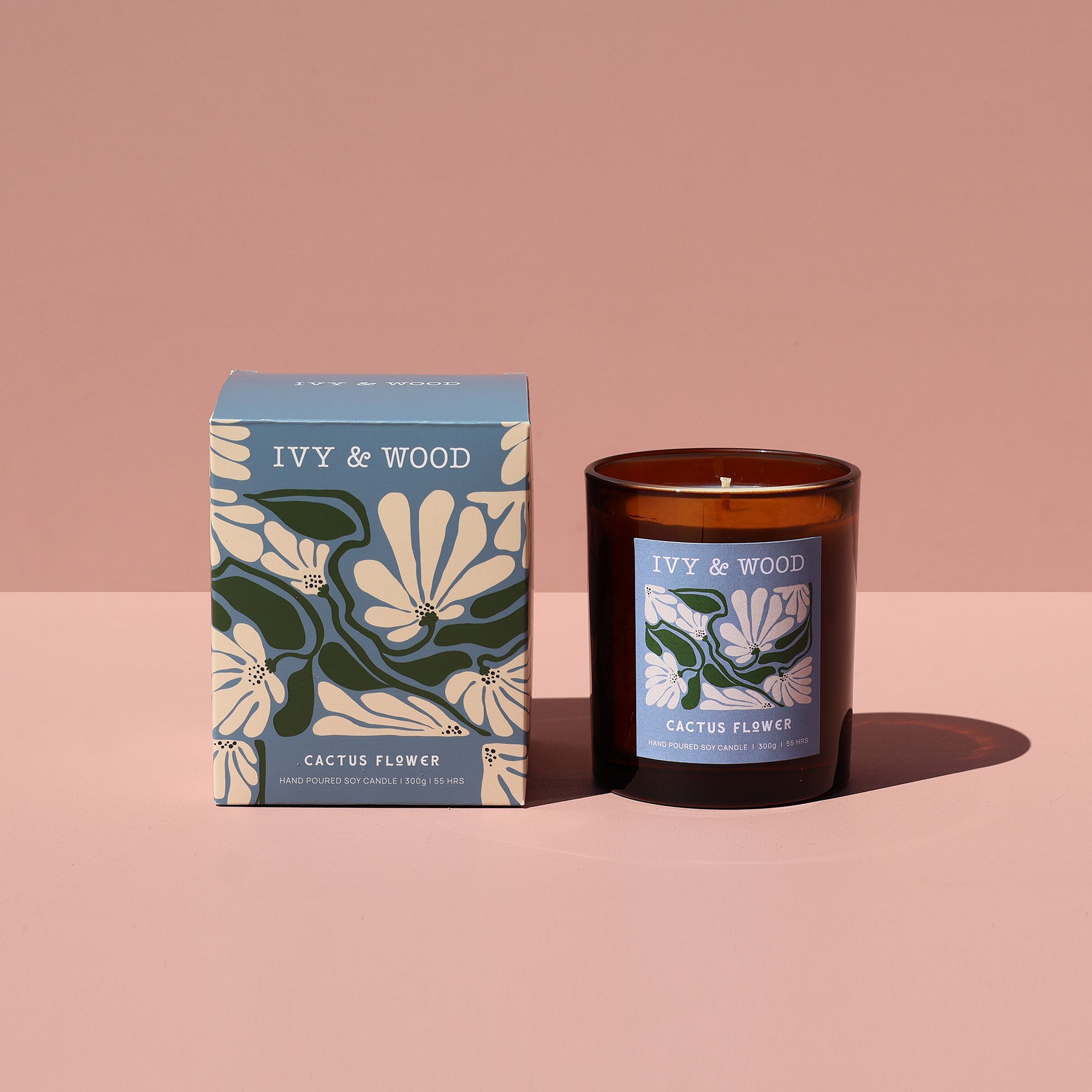 Cactus Flower Scented Candle - Ivy & Wood