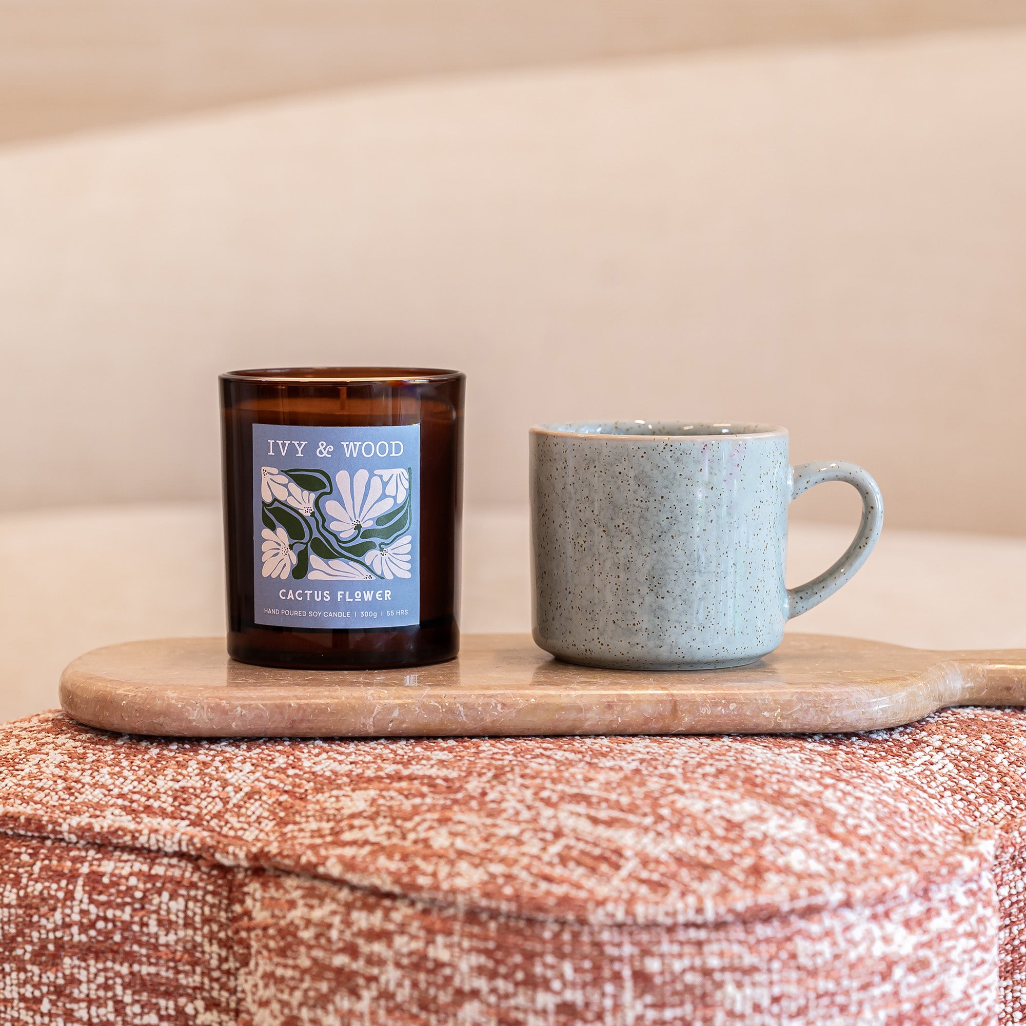 Cactus Flower Scented Candle - Ivy & Wood