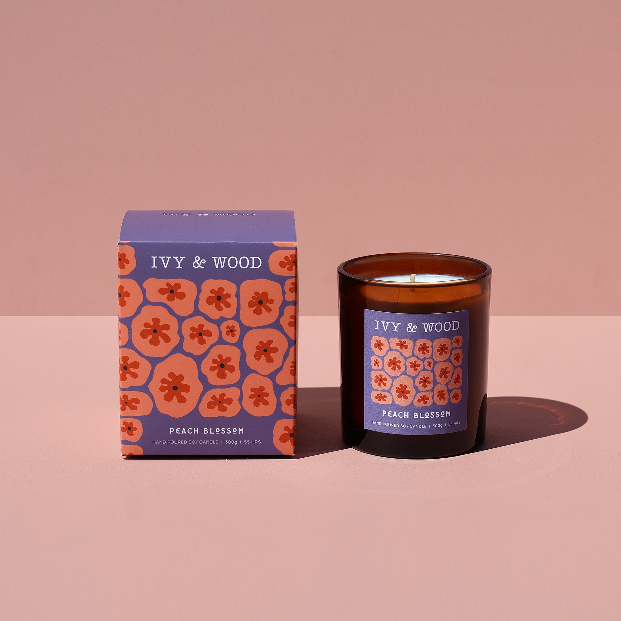 Peach Blossom Scented Candle - Ivy & Wood