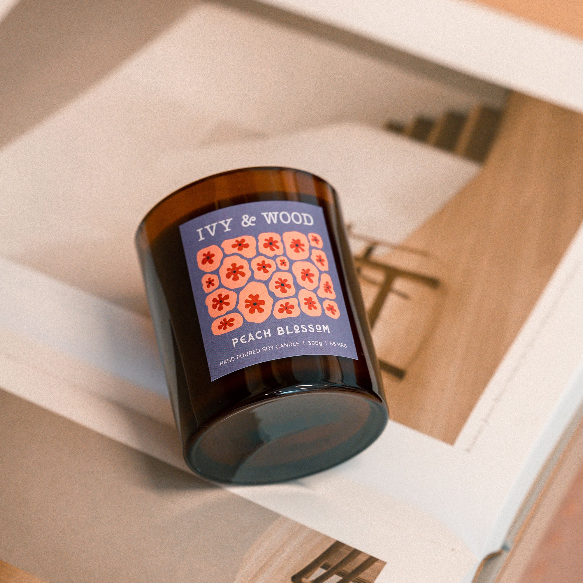 Peach Blossom Scented Candle - Ivy & Wood