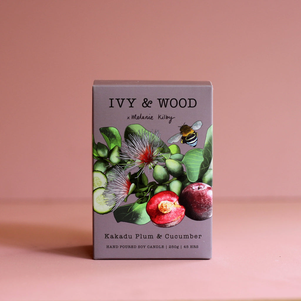 Australiana: Kakadu Plum & Cucumber Scented Candle - Ivy & Wood