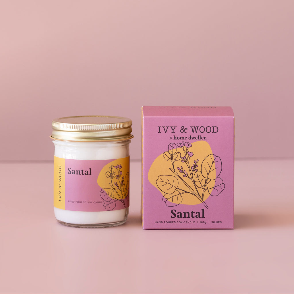 Homebody: Santal Scented Candle - Ivy & Wood