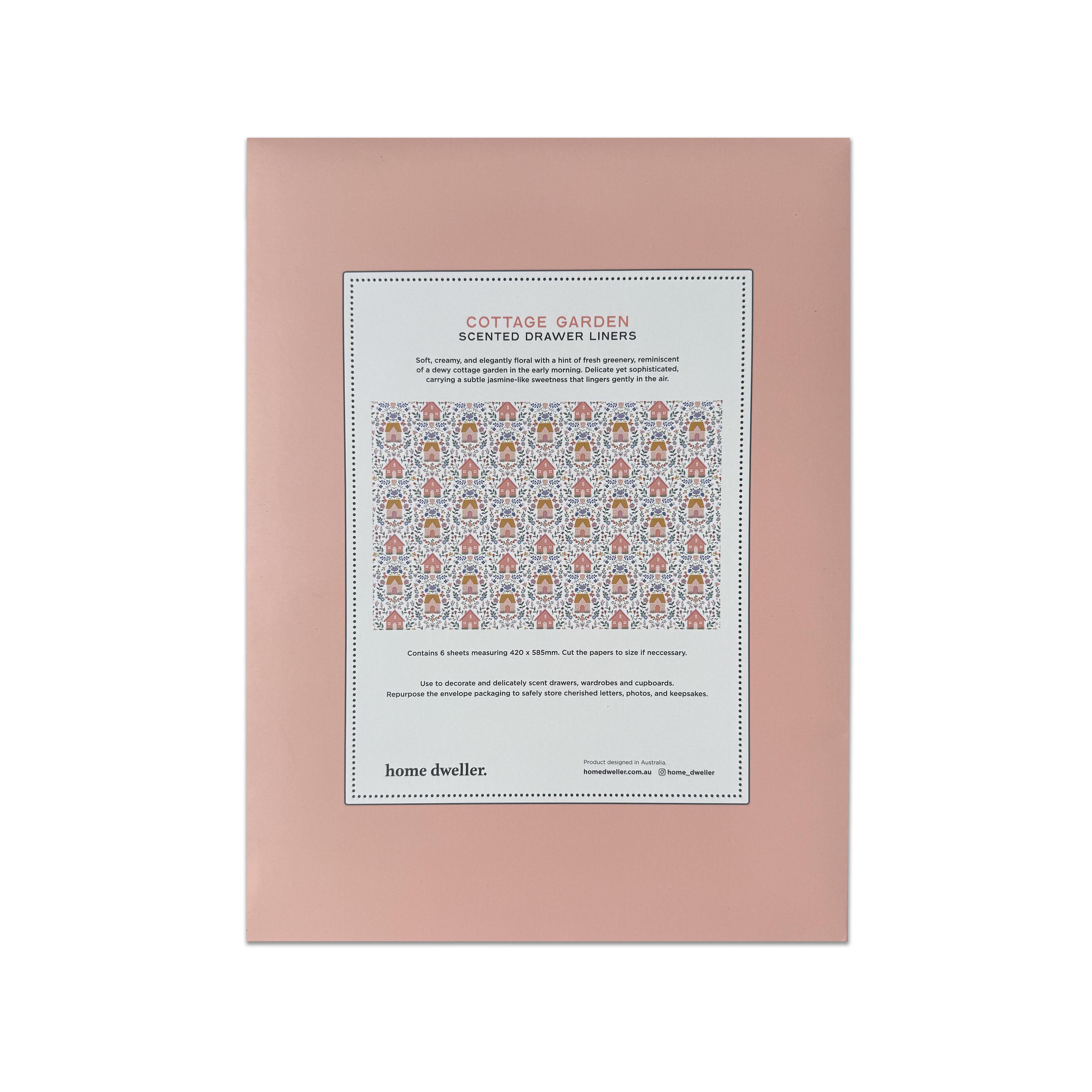 Cottage Garden Scented Drawer Liners by Home Dweller