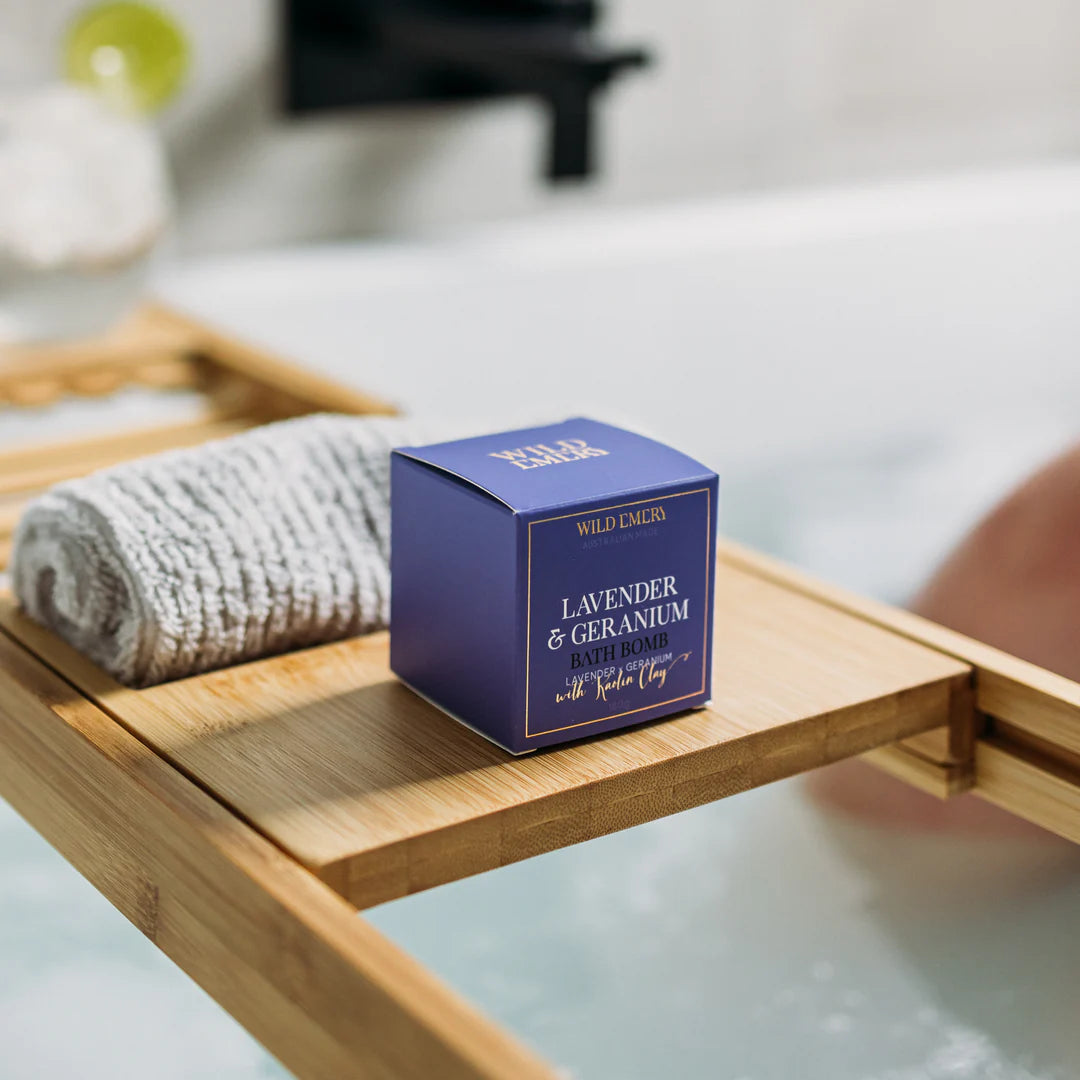 Lavender & Geranium Bath Bomb by Wild Emery - Ivy & Wood