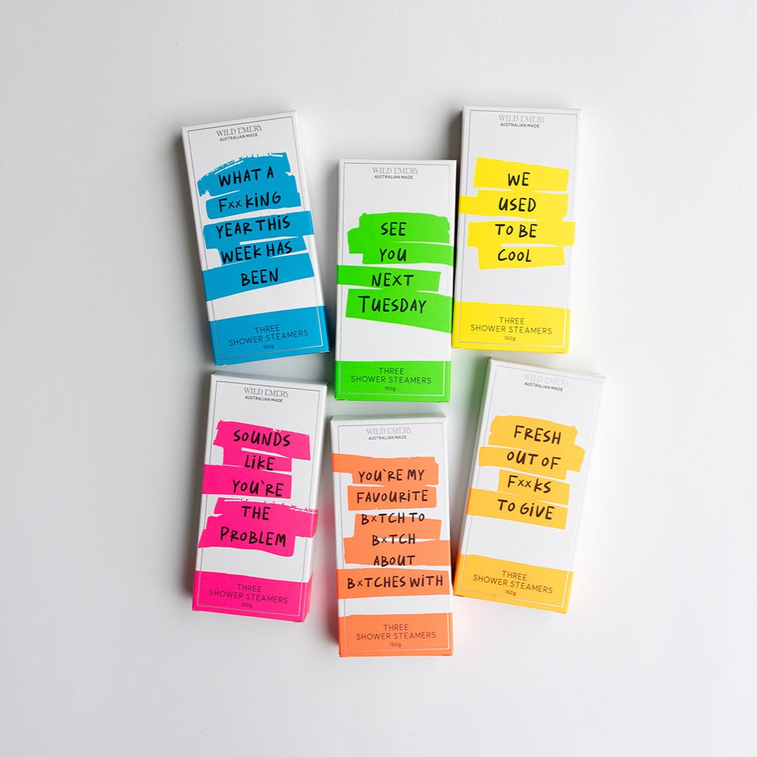 What a F*cking Year - Cheeky Shower Steamers (3 Pack) by Wild Emery - Ivy & Wood
