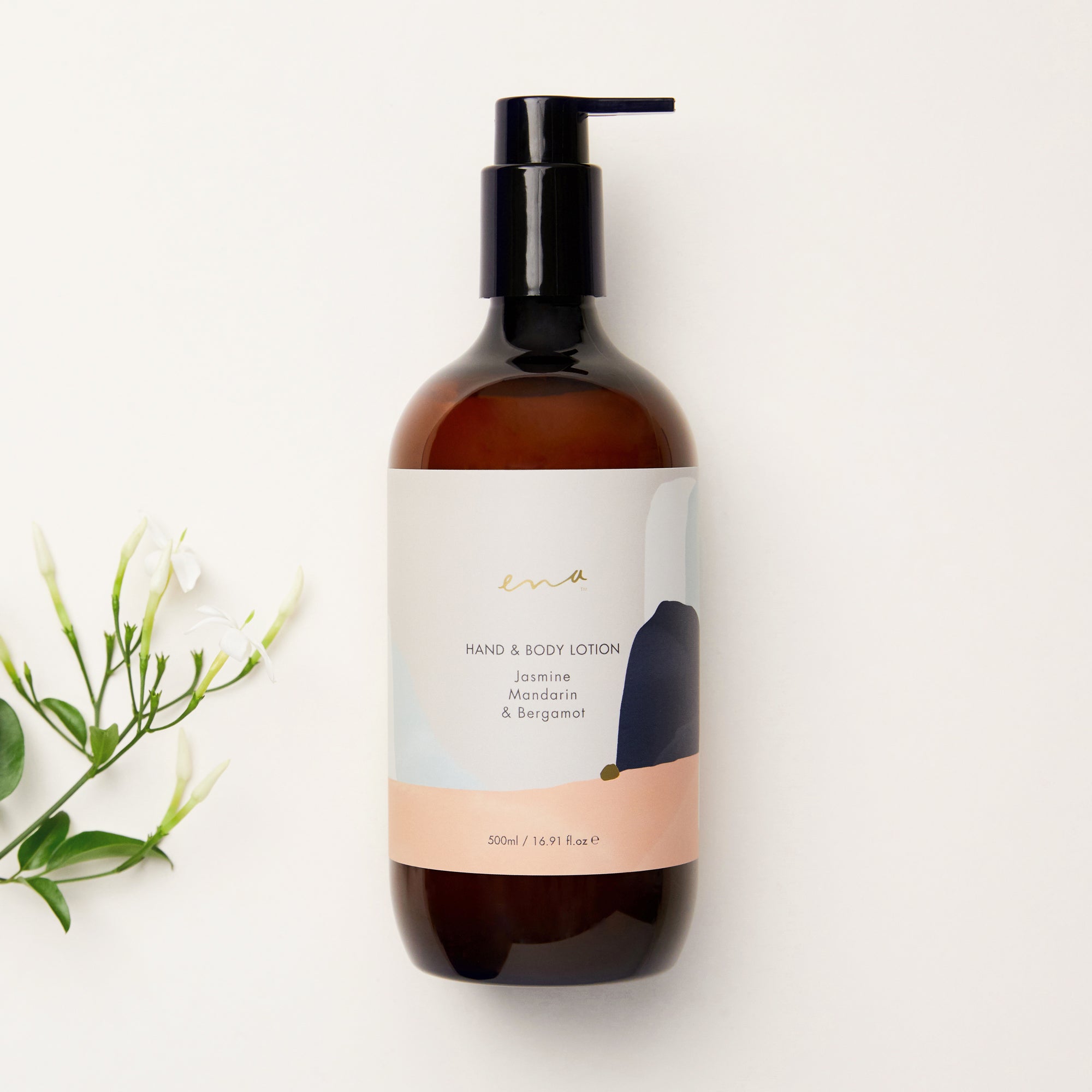 Natural Hand & Body Lotion (Jasmine, Mandarin & Bergamot) by Ena - Ivy & Wood