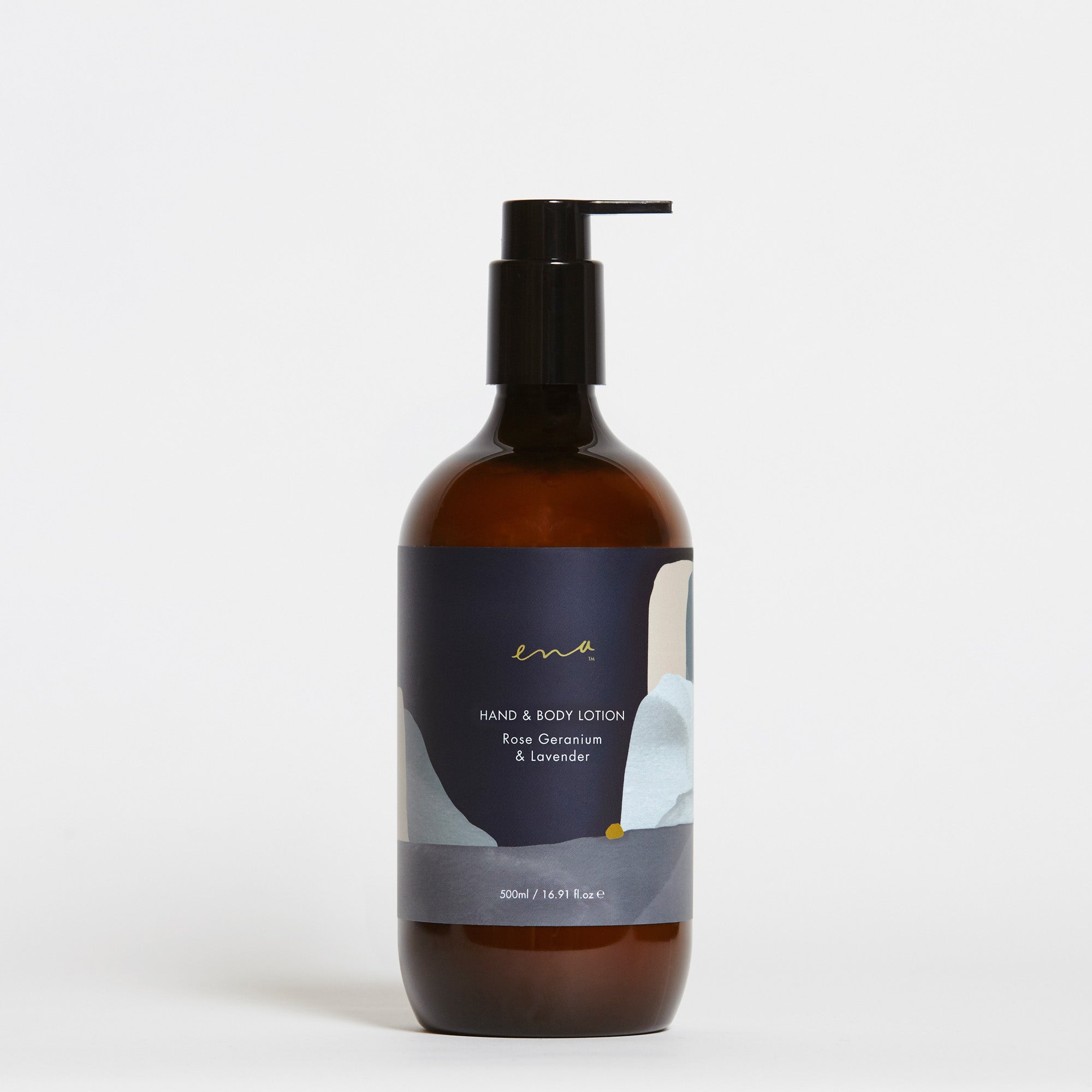 Natural Hand & Body Lotion (Rose Geranium & Lavender) by Ena - Ivy & Wood