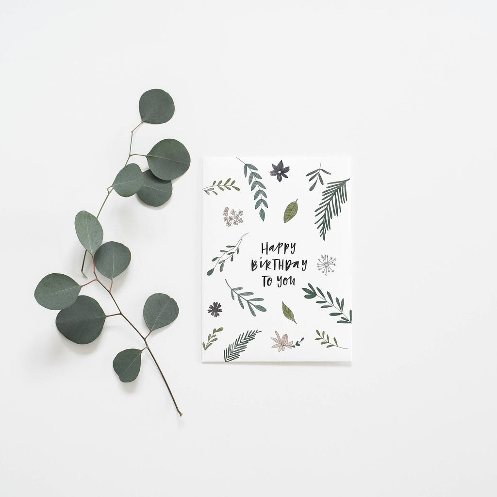 Birthday Botanical Greeting Card by In The Daylight - Ivy & Wood
