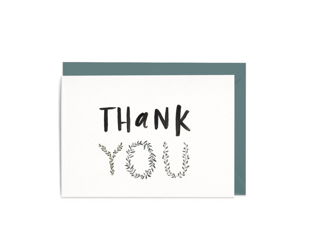 Thank You Botanical Greeting Card by In The Daylight - Ivy & Wood