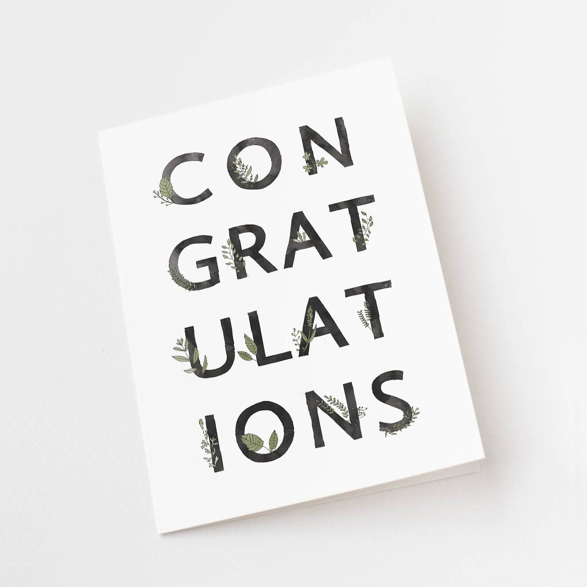 Congratulations Botanic Greeting Card by In The Daylight - Ivy & Wood