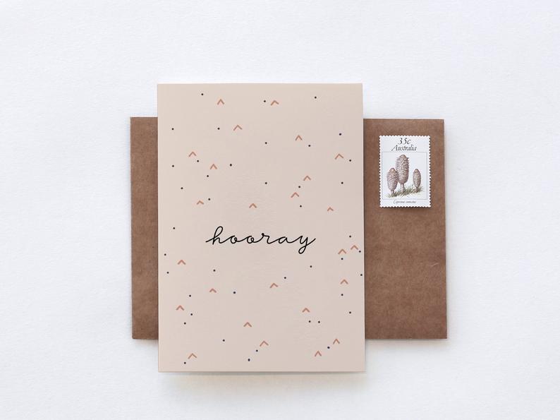 Hooray Greeting Card by In The Daylight - Ivy & Wood