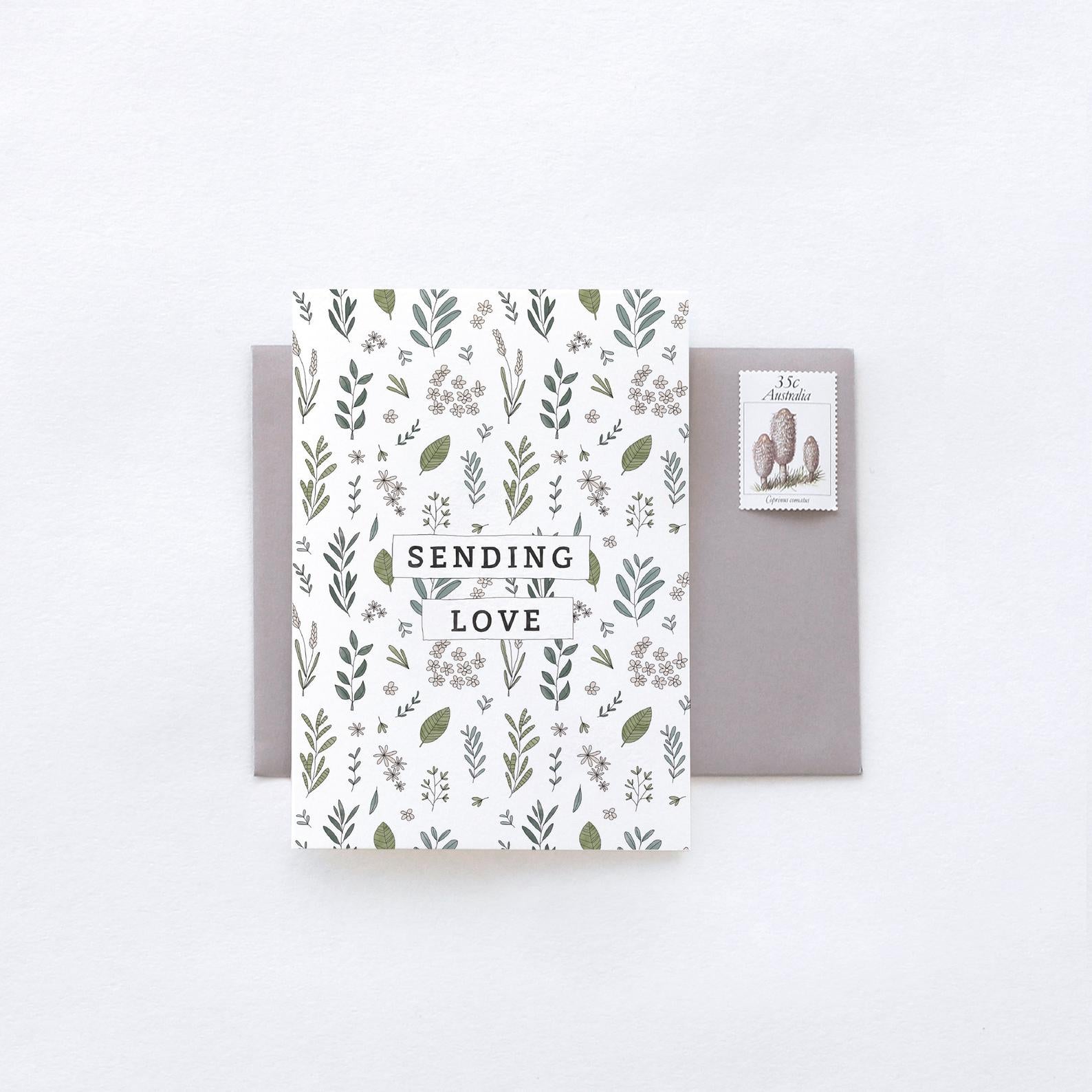 Sending Love Botanic Greeting Card by In The Daylight - Ivy & Wood