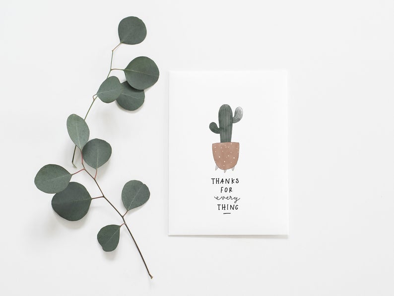 Thanks For Everything Greeting Card by In The Daylight - Ivy & Wood