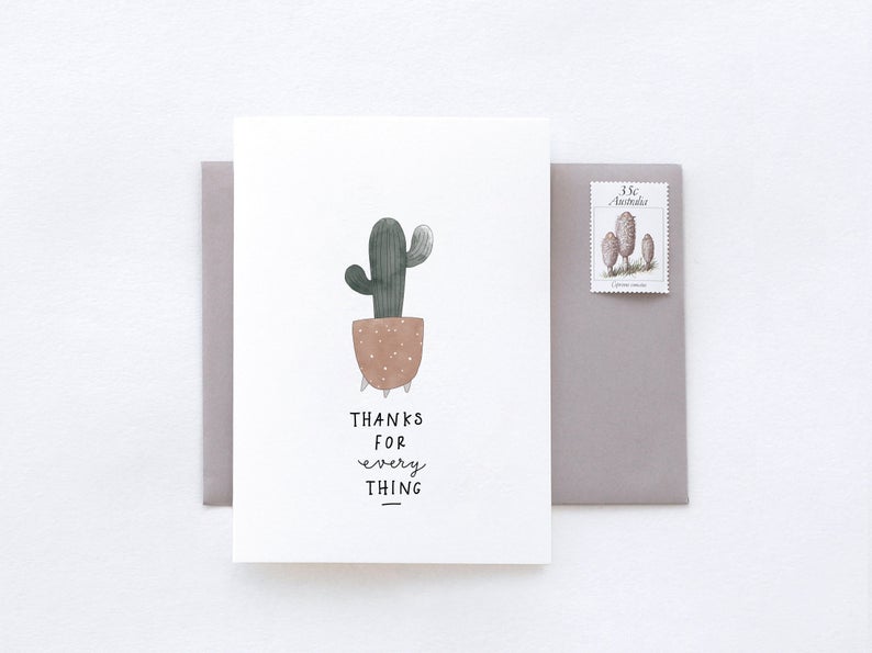 Thanks For Everything Greeting Card by In The Daylight - Ivy & Wood