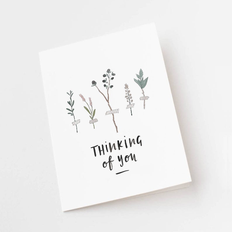 Thinking of You Botanic Greeting Card by In The Daylight - Ivy & Wood
