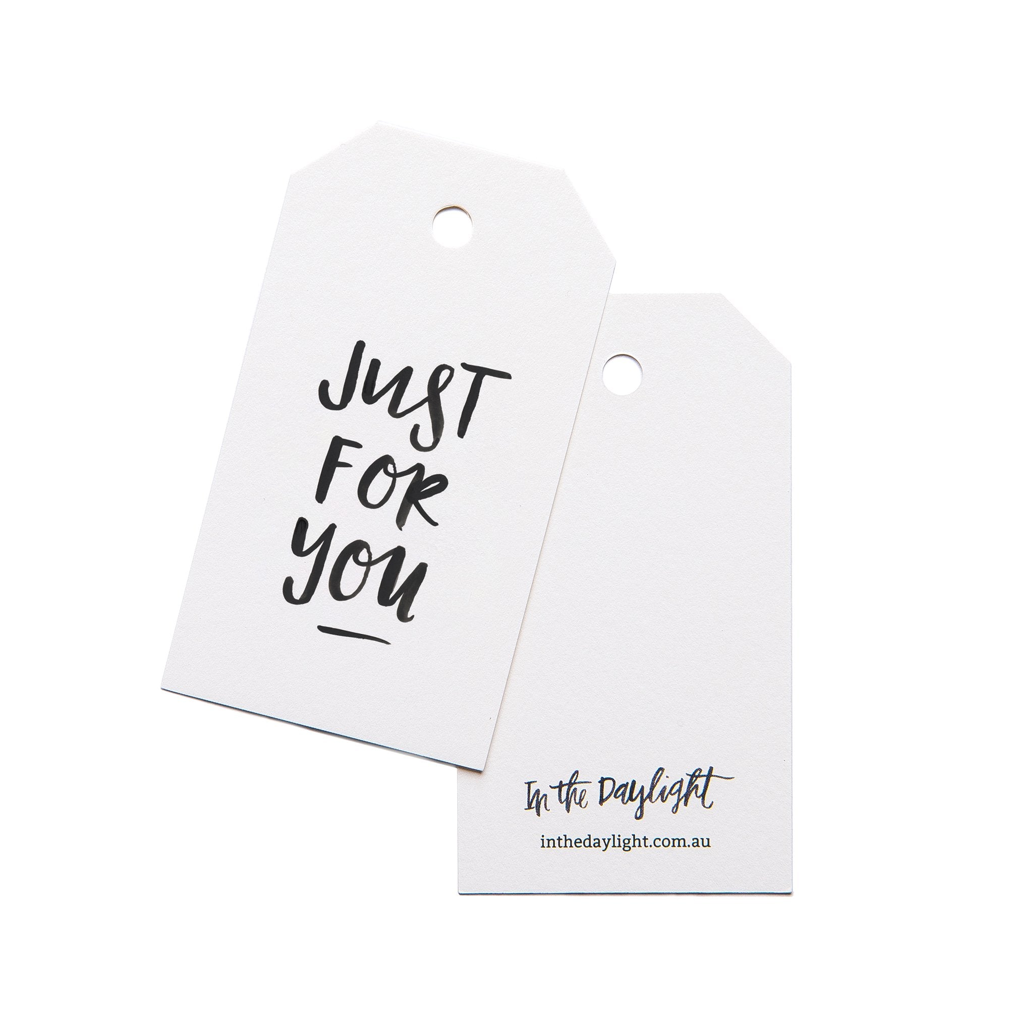 Just For You Gift Tag Set of 5 by In The Daylight - Ivy & Wood