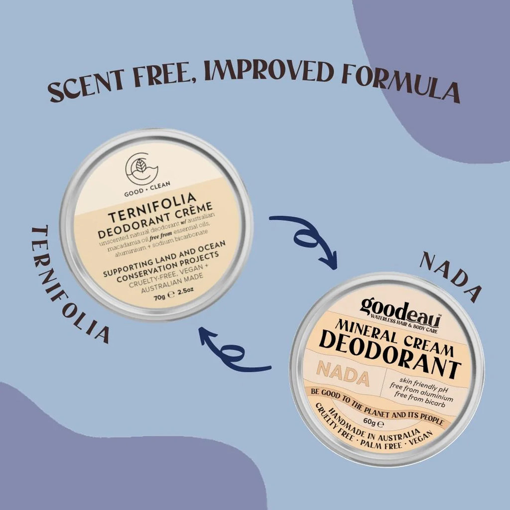 Nada (unscented) Natural Deoderant Crème by Goodeau - Ivy & Wood