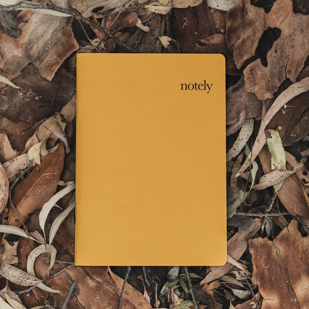 Recycled Cup Notes – Mustard & Olive – A5 Notebook (Set of 2) by NOTELY - Ivy & Wood